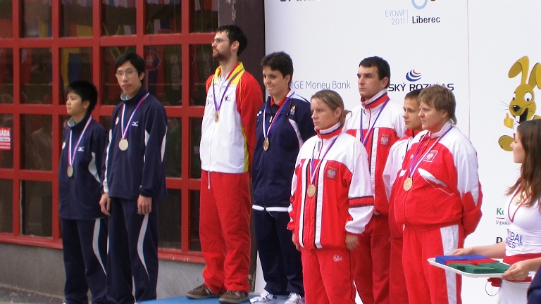 Magalie sur le podium